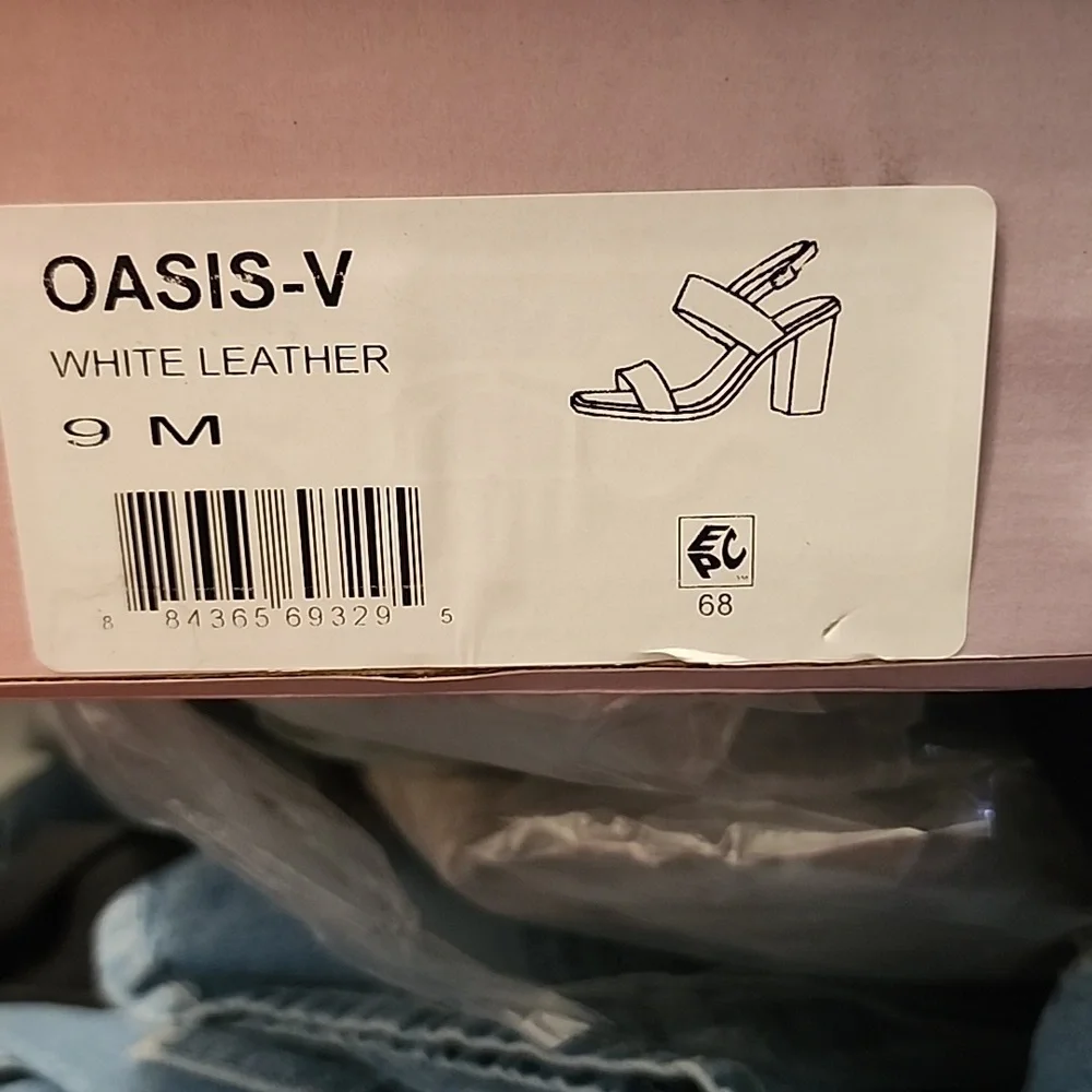 Lisa Vicky Oasis Slingback Sandal Ankle Strap White 8 1/2 Heels $99 - Picture 5 of 5